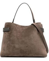 Brunello Cucinelli - Suede Tote Bag - Lyst