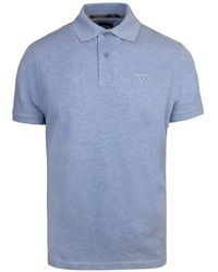 Barbour - Tartan-Trim Embroidered-Logo Polo Shirt - Lyst