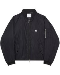 Courreges - Veste Bomber À Logo Brodé - Lyst