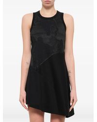 Neil Barrett - Asymmetric Jacquard-Panel Mini Dress - Lyst