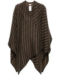 Fendi - Poncho À Logo En Jacquard - Lyst