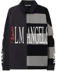 Palm Angels - Patchwork Logo Flames Flag Polo Shirt - Lyst
