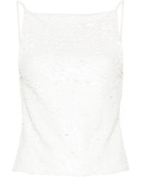 P.A.R.O.S.H. - Sequin-embellished Open-back Top - Lyst