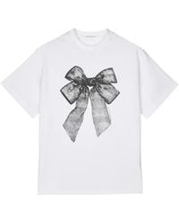 Cecilie Bahnsen - Dorothy Bow-Print T-Shirt - Lyst