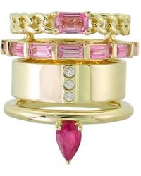 TYPE JEWELRY - Stapelring Mit Rubin Und Saphir - Lyst