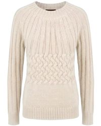 Moorer - Cable-Knit Ribbed Sweater - Lyst