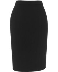 Saint Laurent - Elasticated-waistband Pencil Skirt - Lyst