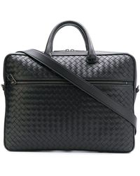 Bottega Veneta Kuriertasche aus Leder - Schwarz