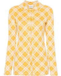 Claudie Pierlot - Checked-intarsia Buttoned Cardigan - Lyst