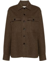 Jil Sander - Vilten Wollen Shirtjack - Lyst