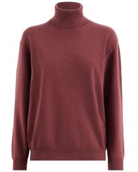 Brunello Cucinelli - Cashmere Turtleneck Sweater With Monili - Lyst