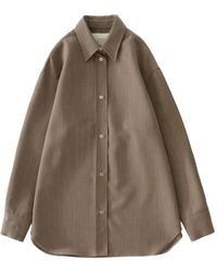Studio Nicholson - Rouen Blouse Met Plooien - Lyst