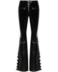 Courreges - Ausgestellte Hose Mit Schnallen - Lyst