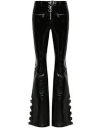 Courreges - Flared Broek Met Gespen - Lyst