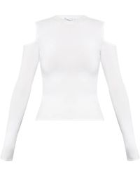 Max Mara - Vik Cold-Shoulder Long-Sleeve Top - Lyst