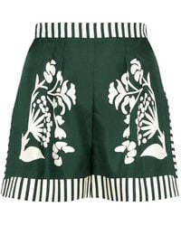 Eres - Floral-Print Striped Shorts - Lyst