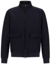 Herno - High-Neck Zip-Up Jacket - Lyst