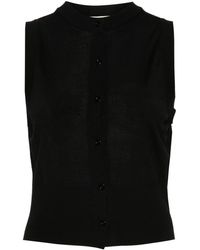 Semicouture - Button-up Knitted Vest - Lyst