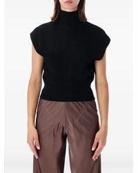 Rick Owens - Pull Côtelé À Col Montant - Lyst