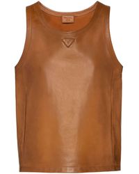 Prada - Nappa Leather Top - Lyst