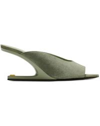 Balmain - Suede Open-Toe Mules - Lyst