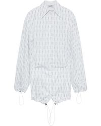 The Attico - Robe-Chemise En Coton À Fines Rayures - Lyst