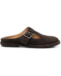 SERGIO MORETTI FIRENZE - Chaussons En Daim À Boucle - Lyst