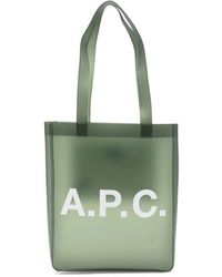 A.P.C. - Lou Logo-Detail Tote Bag - Lyst