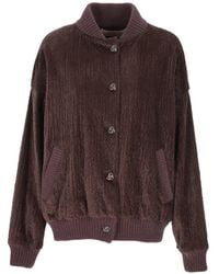 Kristina Ti - Corduroy-Effect Button-Up Jacket - Lyst