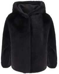 Suprema - Hooded Faux-Fur Jacket - Lyst