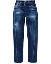 DSquared² - D2 Twisted Gerafelde Jeans - Lyst