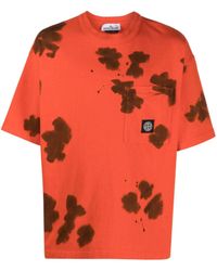 Stone Island - Tie-dye Cotton T-shirt - Lyst