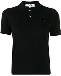 COMME DES GARÇONS PLAY - Embroidered Heart Polo Shirt - Lyst