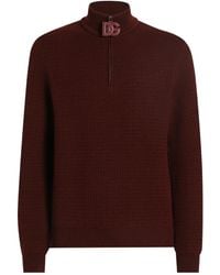 Dolce & Gabbana - Pullover Mit Waffelstrick-Muster - Lyst