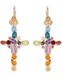 Dolce & Gabbana - ドルチェ&ガッバーナ クロス ピアス 18kイエローゴールド - Lyst