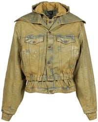 Egonlab - Chaqueta Vaquera Corta Con Capucha - Lyst