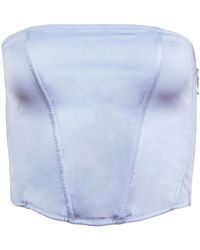 Fleur du Mal - Zijden Cropped Top - Lyst