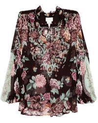 CAMILLA - Blusa con volantes en el cuello - Lyst