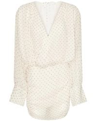 ROTATE BIRGER CHRISTENSEN - Minikleid Mit V-Ausschnitt - Lyst