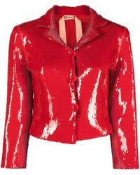 N°21 - Sequin-embellished Cropped Jacket - Lyst