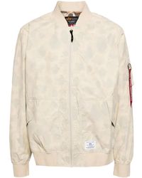 Alpha Industries - 2B Packaway Camo-Print Bomber Jacket - Lyst