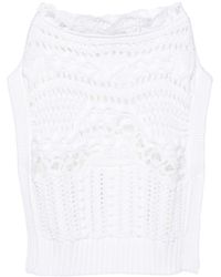 Ermanno Scervino - Crochet Knitted Top - Lyst