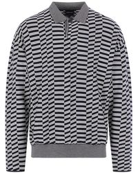 Giorgio Armani - Striped Polo Shirt - Lyst