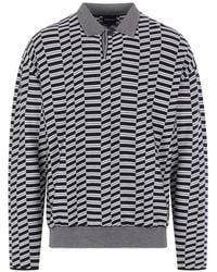 Giorgio Armani - Striped Polo Shirt - Lyst