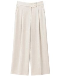 Eleventy - Pleated Wide-Leg Trousers - Lyst