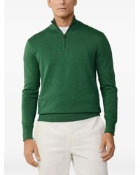 Hackett - Quarter-Zip Embroidered Sweater - Lyst