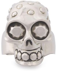 Alexander McQueen - Brass Skull Ring - Lyst