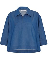 Rosetta Getty - Chambray Blouse - Lyst