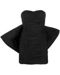 ROTATE BIRGER CHRISTENSEN - Bow-detail Pleated Minidress - Lyst