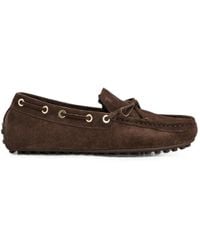 Tod's - Shearling-Lined Suede Loafers - Lyst